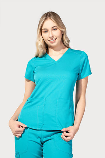 Bluza medyczna damska Med Couture Performance Touch,  7459-TEAL
