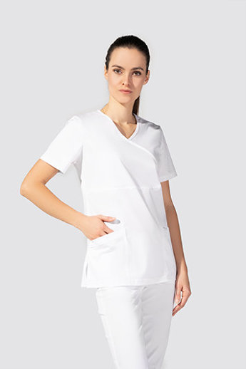  Bluza medyczna damska, Uniformix FLEX ZONE FZ2053, biały.