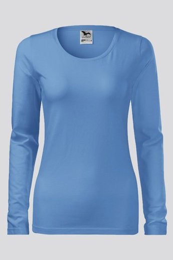 Koszulka damska z długim rękawem, AD139, niebieska jasna