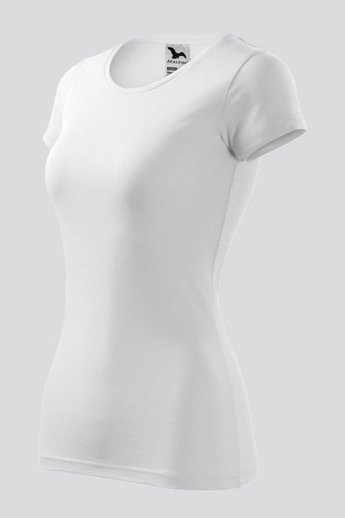  Koszulka damska z krótkim rękawem, MALFINI,  AD141, biała
