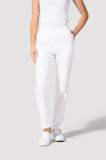  Spodnie medyczne damskie, Uniformix FLEX ZONE FZ2049, biały.