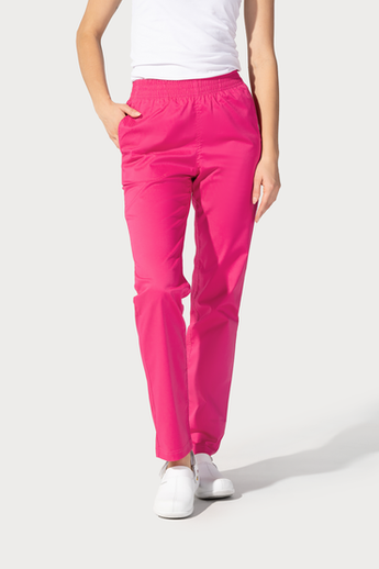  Spodnie medyczne damskie, Uniformix FLEX ZONE FZ2049, róż intensywny.