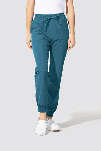  Spodnie medyczne damskie, joggery, Uniformix Comfort CT2057, morski. 