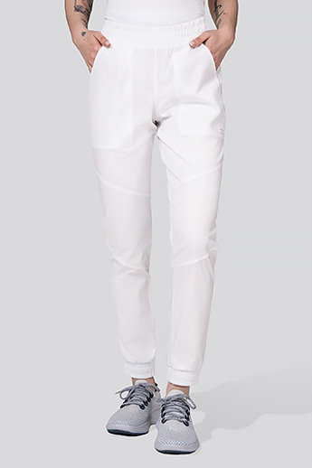  Spodnie medyczne damskie, joggery Uniformix FLEX ZONE, FZ2056, biały