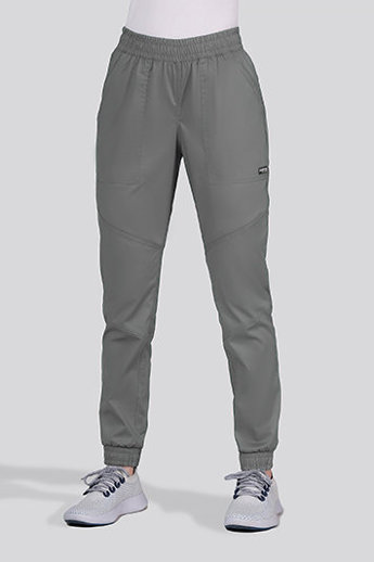  Spodnie medyczne damskie, joggery Uniformix FLEX ZONE, FZ2056, szary ciemny