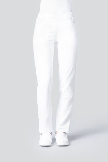  Spodnie medyczne damskie, zwężane nogawki, Uniformix Select, SE121, białe. 