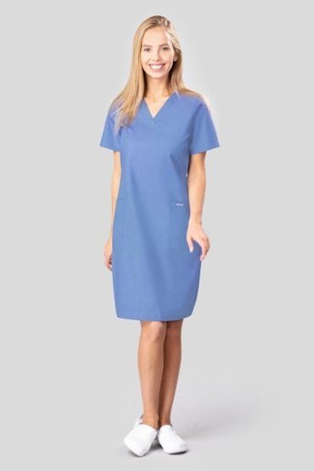  Sukienka medyczna Uniformix Club, CM15, niebieski jasny. 