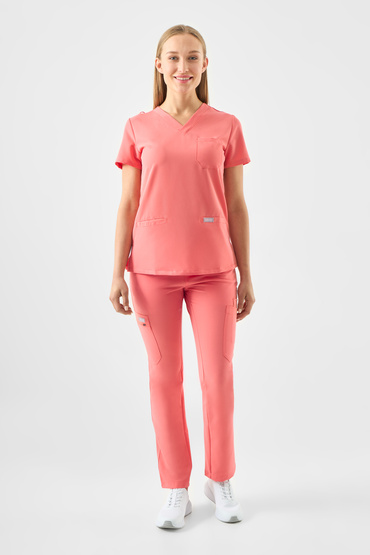 Zestaw medyczny Uniformix RayOn, bluza 3000 + spodnie 3030, Salmon Orange