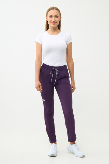 Spodnie medyczne damskie Uniformix Super Flex, 4030 Dark Purple