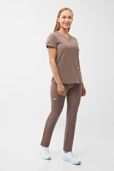 Zestaw medyczny Uniformix RayOn, bluza 3000 + spodnie 3030, Root Brown