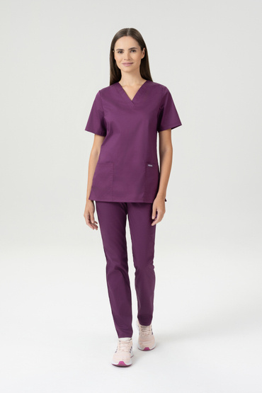 Zestaw medyczny Uniformix FLEX ZONE bluza FZ1001B + spodnie FZ2049, wino