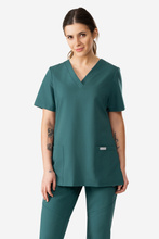 Bluza medyczna damska, Uniformix Beauty, B1001, zielony.