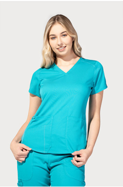Bluza medyczna damska Med Couture Performance Touch,  7459-TEAL