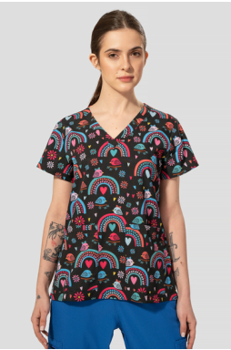 Bluza medyczna damska Med Couture PRINT, 8564 RNBD