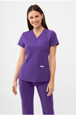 Bluza medyczna damska Uniformix RayOn, 3000-Plum Wine