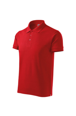 Koszulka polo męska, Malfini Cotton Heavy, czerwony, MA215