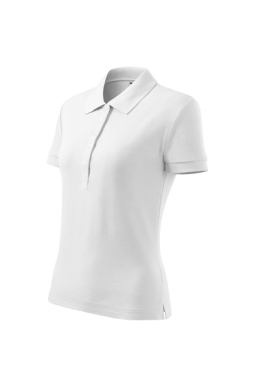 Koszulka polo damska, Malfini Cotton Heavy, biały, MA216
