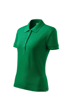 Koszulka polo damska, Malfini Cotton Heavy, zieleń traw, MA216