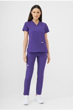 Zestaw medyczny Uniformix Super Flex, bluza 4000 + spodnie 4030, Plum Wine