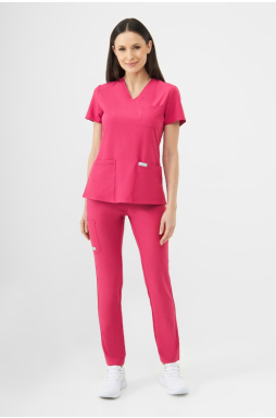Zestaw medyczny Uniformix Super Flex, bluza 4000 + spodnie 4030, Virtual Pink