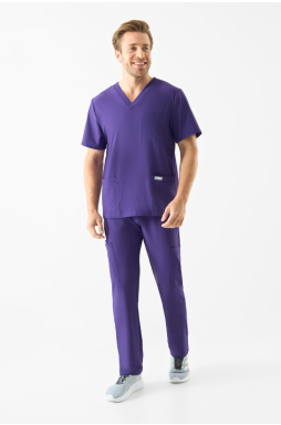 Zestaw medyczny Uniformix Super Flex, bluza 4050 + spodnie 4080, Plum wine