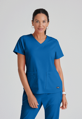  Bluza medyczna damska Barco Grey's Anatomy Stretch,  GRST011 New Royal