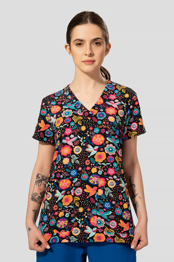  Bluza medyczna damska Med Couture PRINT, 8564 FIBS