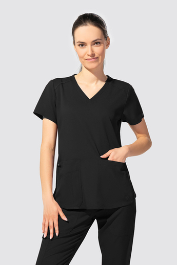  Bluza medyczna damska Med Couture Performance Touch,  7459-BLAC