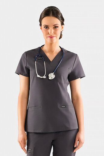  Bluza medyczna damska Uniformix RayOn, 3000-Dark Grey