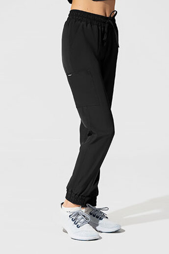  Spodnie medyczne damskie, joggery, Uniformix Comfort CT2057B, czarny