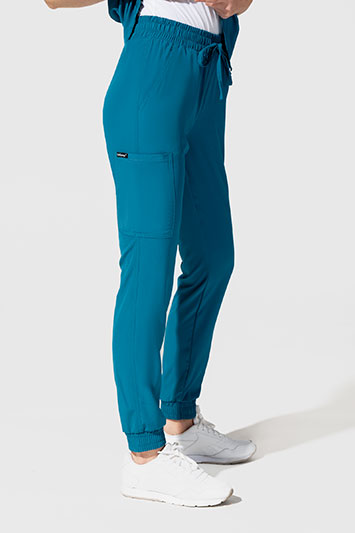  Spodnie medyczne damskie, joggery, Uniformix Comfort CT2057B, morski