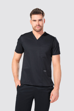 Bluza medyczna męska, Uniformix FLEX ZONE FZ2051, czarny.